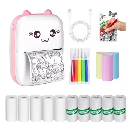 Mini Impresora Térmica 3x1 (Incluye papel y marcadores)