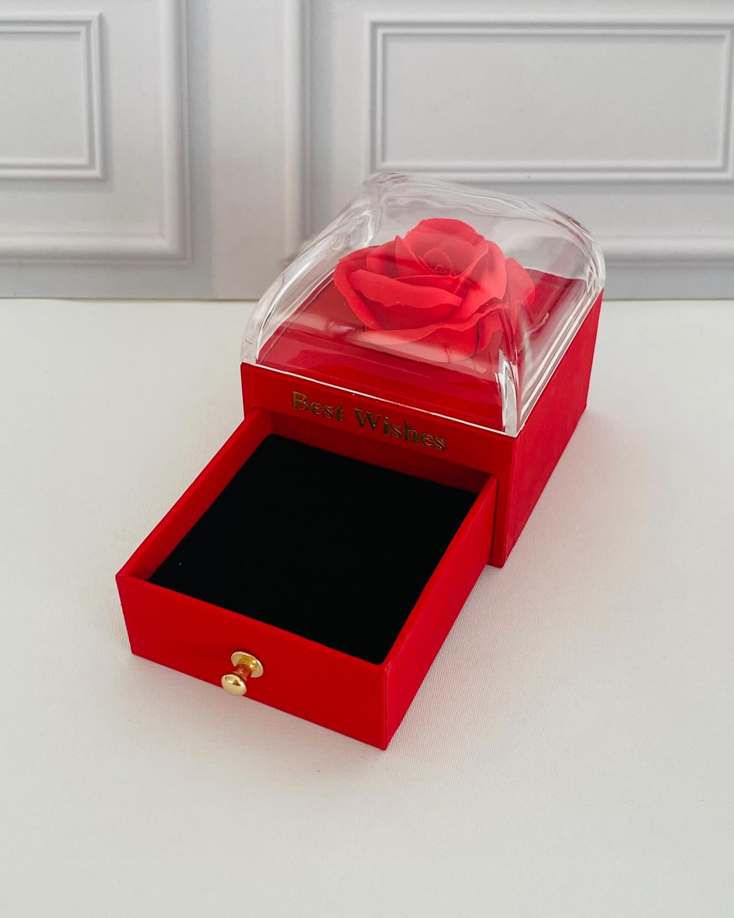 Caja Cofre De Lujo Flor Rosa Unica