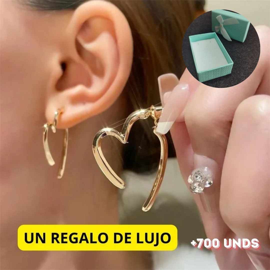 Combo Valiente y Radiante: Collar de Mulán + Pendientes de Corazón especiales