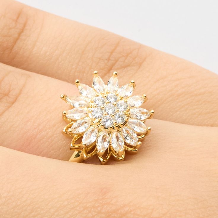 Combo Collar y Anillo de Girasol con Caja de Regalo 🎀