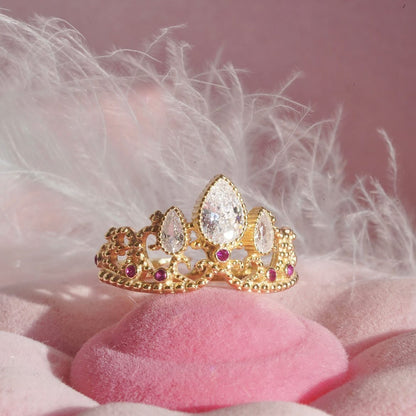 Anillo Rapunzel en Baño de Oro+ Caja de Regalo