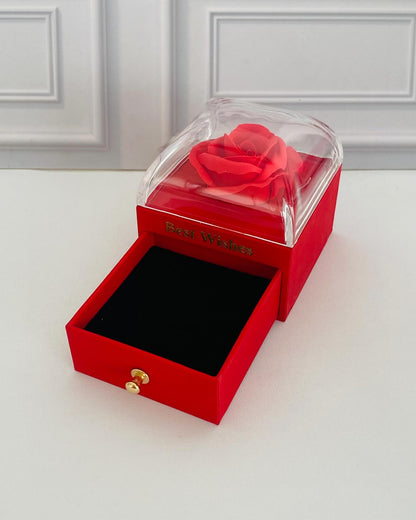 Caja Cofre De Lujo Flor Rosa Unica