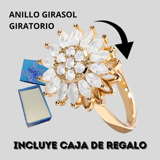 Anillo Girasol Giratorio