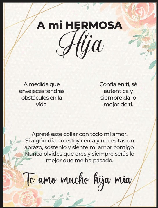 Tarjeta de regalo para Hija
