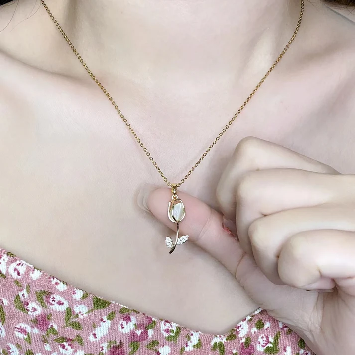 Collar de Tulipán 🌷+Caja de Regalo 🎁