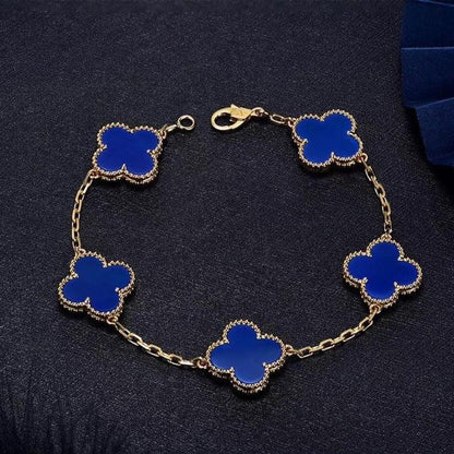 Pulsera Trebol Van Cleef con Baño de Oro🍀+Caja de Regalo