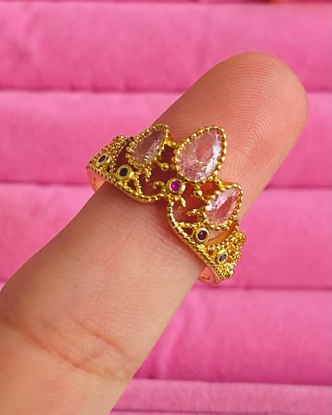 Anillo Rapunzel en Baño de Oro+ Caja de Regalo