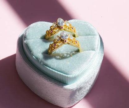 Anillo Rapunzel en Baño de Oro+ Caja de Regalo