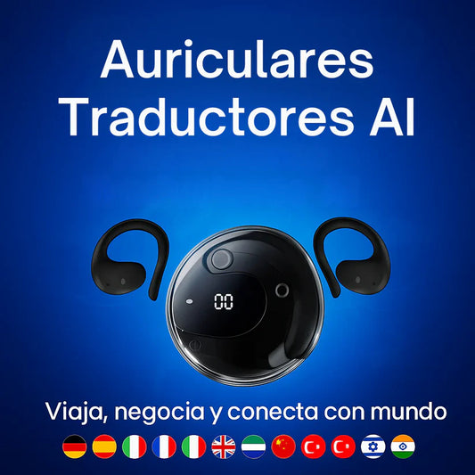 Audífonos Traductores con IA + Guia para Viajeros de regalo
