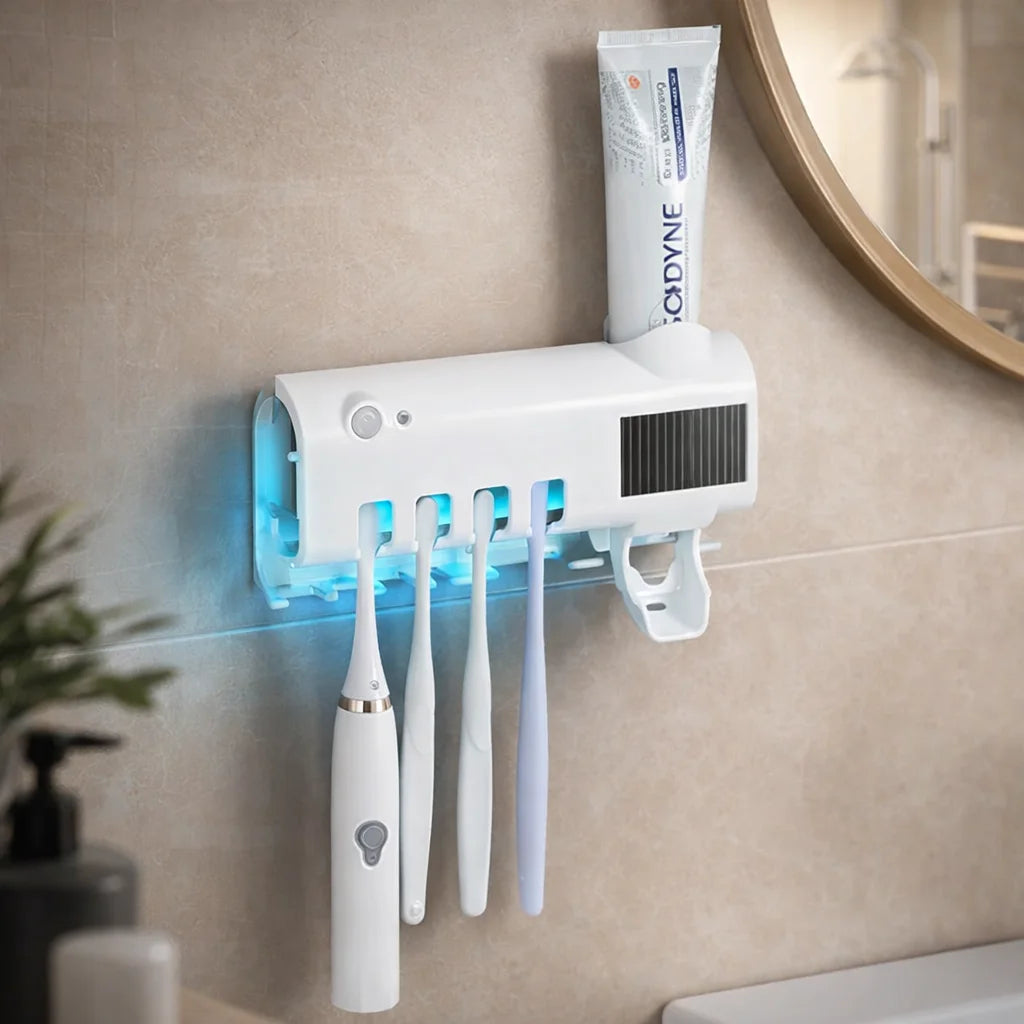 Dispensador de Crema dental con rayos UV