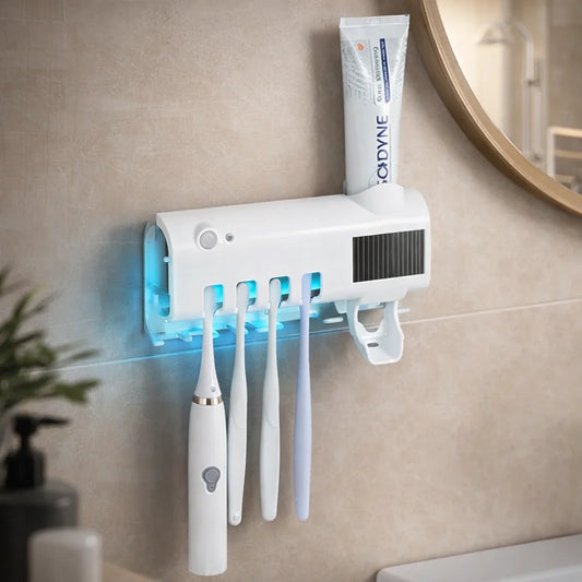 Dispensador de Crema dental con rayos UV