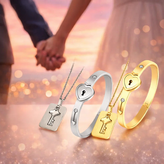 Dúo Eterno – El Set Candado & Llave del Amor + Caja de regalo| 🎁Ebook de regalo: Los 5 Lenguajes del amor