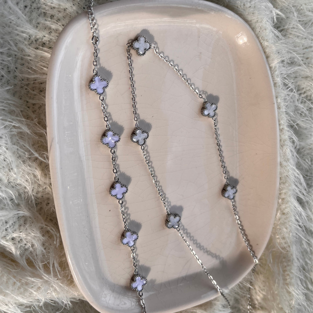 Pulsera Trebol Van Cleef con Baño de Oro🍀+Caja de Regalo