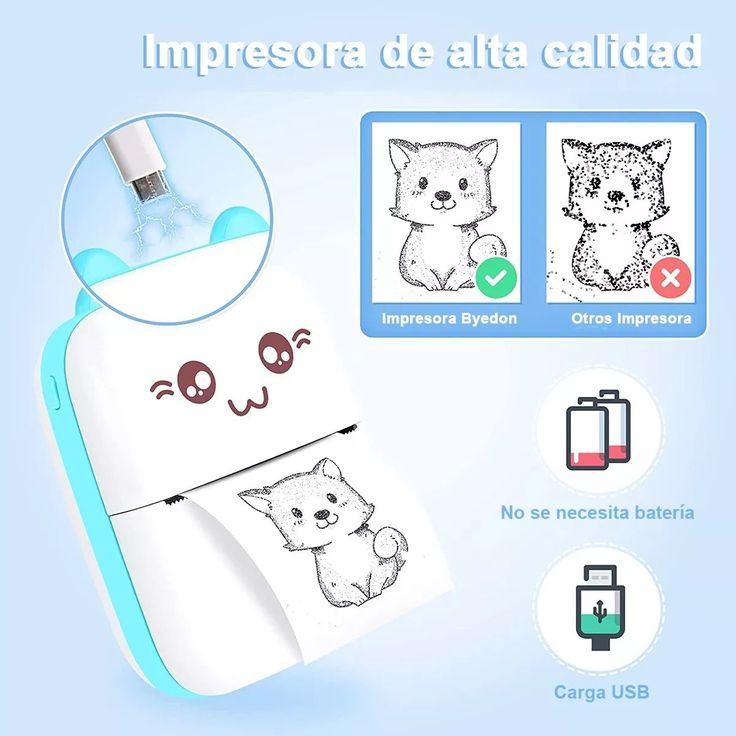 Mini Impresora Térmica 3x1 (Incluye papel y marcadores)