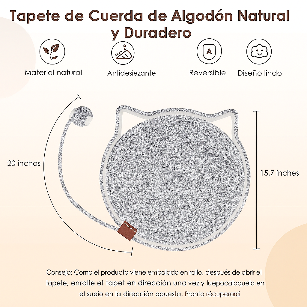 Alfombrilla rascador para gatos