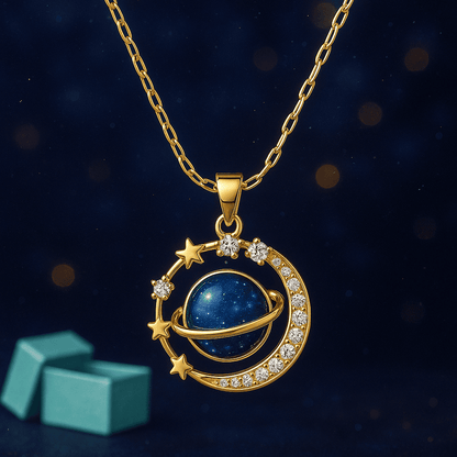 Saturno Glow- Collar de SATURNO + Caja de Regalo.